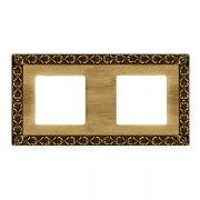 Рамка на 2 поста гор./верт., цвет bright patina