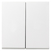 Накладка 2 канальн. кнопочного свторегулятора System 55 Gira белый матовый