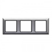 Рамка 3-ая для вертикальной и горизонтальной установки Jung ECO Profi Алюминий