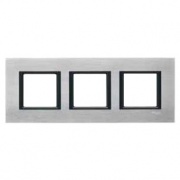 Рамка Unica Class 3 поста серебристый алюминий