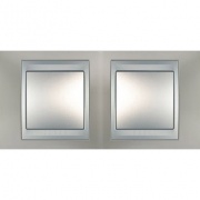 Рамка Unica Top 2 поста Никель-Алюминий