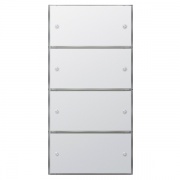 Сенсорный выключатель 3 Komfort, 4-клавишный (2+2) Gira KNX/EIB F100 Белый глянцевый