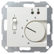 Термостат 230V с выносным датчиком System 55+E22 Gira белый глянцевый