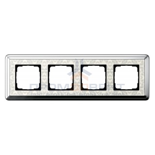 Рамка 4-ая Gira ClassiX Art Хром/Кремовый