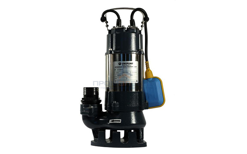 Насос фекальный UNIPUMP FEKAPUMP V2200 F - 2,2 кВт (однофазный, Hmax 17м, Qmax 700л/мин,кабель 6м)