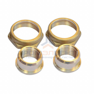 Трубное присоединение для насосов Grundfos - G1"1/2 × 18 мм (латунь под пайку, комплект 2 шт)