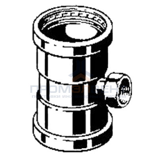 Тройник Viega d64х1"х64 под пресс, Profipress XL c SC-Contur, ВР, медь