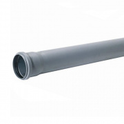 Труба для внутренней канализации СИНИКОН Standart - D110x2.7 мм, длина 1000 мм (цвет серый)