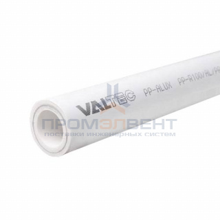 Труба полипропиленовая армированная алюминием VALTEC PP-ALUX - 40x6.7 (PN25, Tmax 95°C, штанга 4 м)