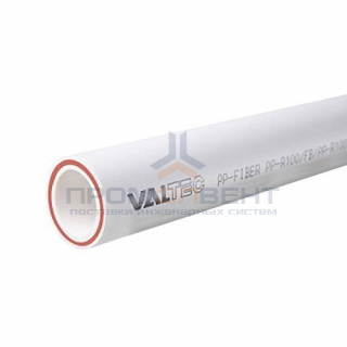 Труба полипропиленовая армированная стекловолокном VALTEC PP-FIBER - 40x5.5 (PN20, штанга 4 м.)