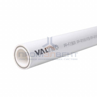 Труба полипропиленовая армированная стекловолокном VALTEC PP-FIBER - 50x8.3 (PN25, штанга 4 м.)