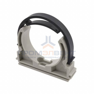 Клипса с лентой для труб FV-Plast - 75 (для полипропиленовых труб, цвет серый)