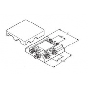 Крестовина двухтрубная REHAU - 16 x 16 x 16 (латунь, для труб из сшитого полиэтилена RAUTITAN)