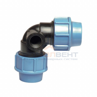 Отвод 90° с боковым переходом на резьбу UNIDELTA 1023 - 32 x 1/2" (винтовой, для труб ПНД)