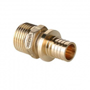 Переход на наружную резьбу VALTEC VTm.401.BG - 16 x 1/2" (для труб из сшитого полиэтилена, латунь)