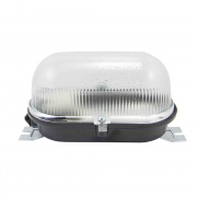 НБП 01-60-001 Светильник черный "Элипс", корпус ПАТС, рас-ль стекло, Е27х60W,IP44