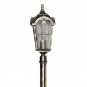 Светильник садово-парковый Замок PL108 E27 150*150*2100мм черное золото (столб 2м)