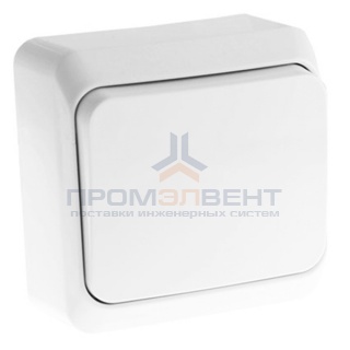 Выключатель одноклавишный Этюд белый [уп 25 шт]
