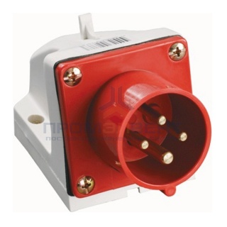 Вилка 524 стационарная 3Р+РЕ 32А 380В IP44 ИЭК