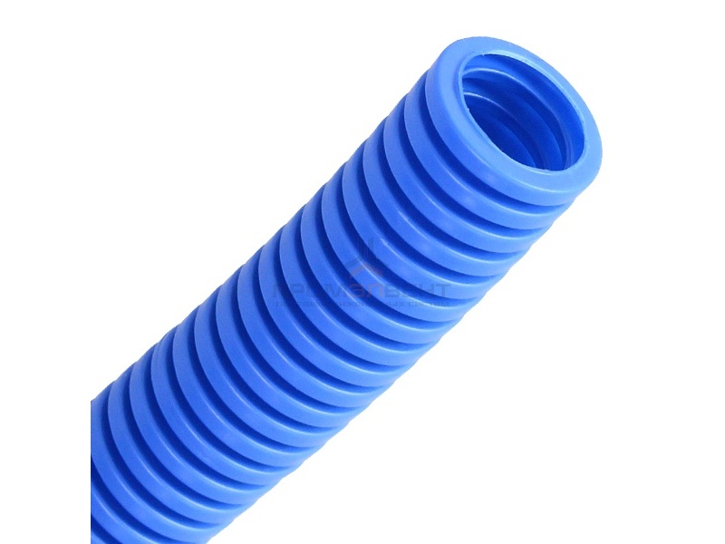 Труба гофрированная ПП д20 лёгкая HF безгалогенная синяя (100м)
