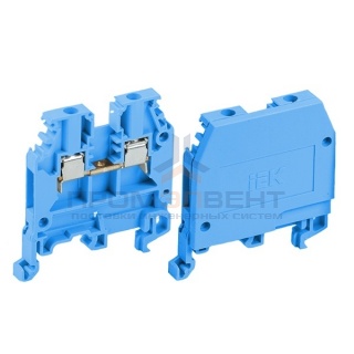 Клеммник IEK ЗНИ-2,5мм2  24А синий  (50 шт. в упак.)