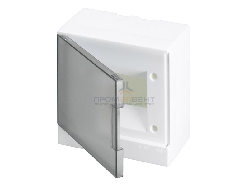 ABB Basic E Бокс настенный 6М серая прозрачная дверь (с клеммами)