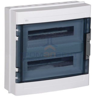 Бокс влагозащищенный IP55 КМПн 2/36 на 36 модулей навесной пластиковый с прозрачной дверкой ИЭК