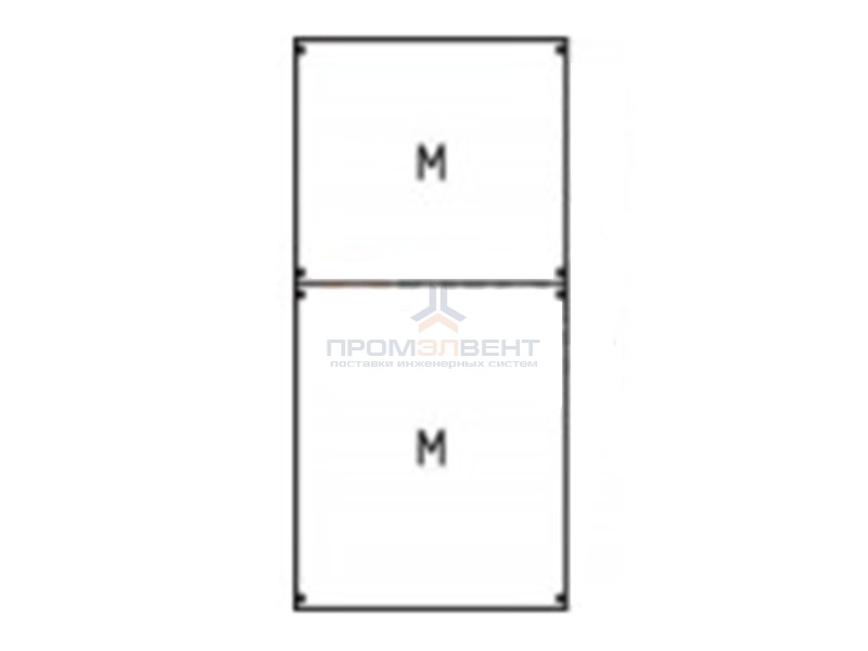 Панель с монтажной платой 2ряда/7 реек