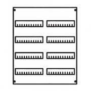 Панель под установку модульных устройств 2ряда/4 рейки высота 600 мм