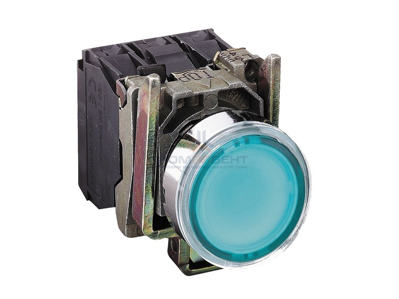 Кнопка Schneider Electric XB4BW33B5 c возвратом, с подсветкой 22мм синяя